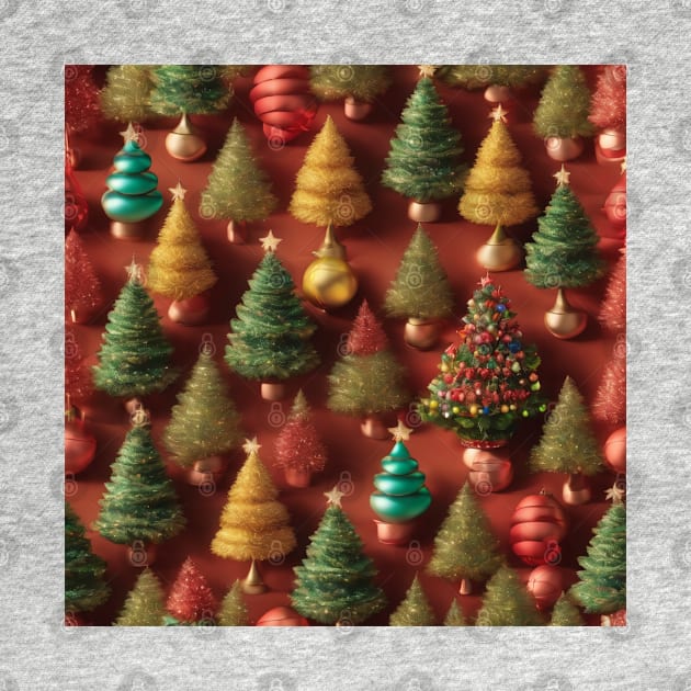 Christmas Trees , 3D PUFFY  Effect by justrachna